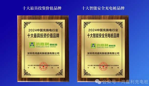 匠心致遠(yuǎn)，載譽(yù)前行：2024年鴻嘉利新能源榮獲充換電十大品牌獎(jiǎng)！